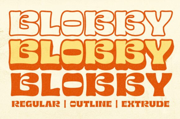 Blobby: A Retro Bubble Font for Handmade Labels, Stickers, and Shop Branding