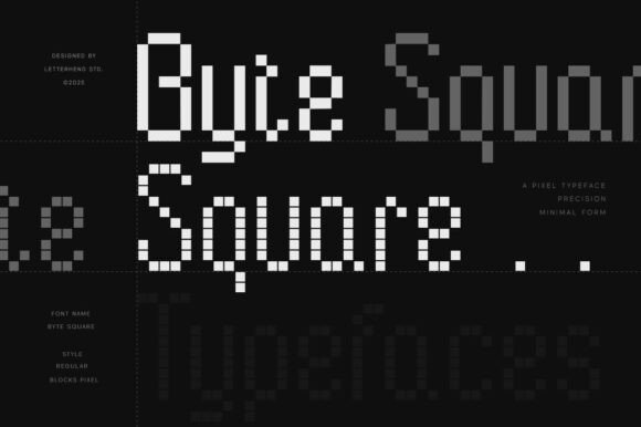 Byte Square: A Display Font Built for Editorial Presence and Grid-Like Rhythm