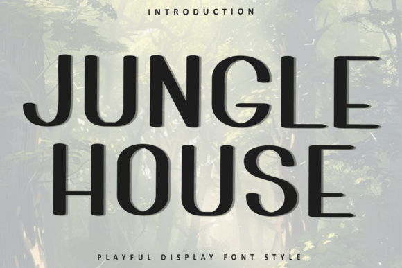 Jungle House: A Festive Display Font for Small Business Branding