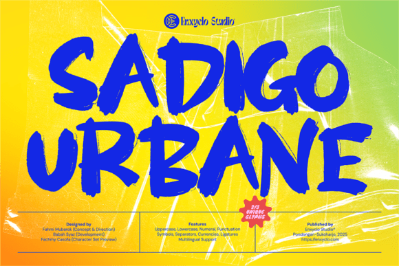 Sadigo Urbane: A Brush-Script Typeface for Web Design