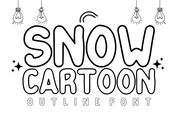 Snow Cartoon: A Playful Outline Font for Editorial Design