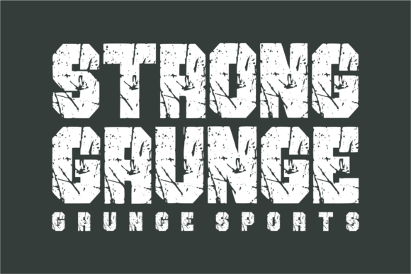 Strong Grunge: A Display Font with Grit for Editorial Design