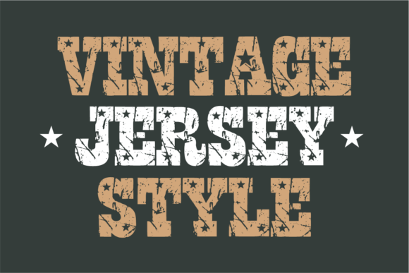 Vintage Jersey Style: A Distressed Display Font That Gives Small Brands an Authentic Edge