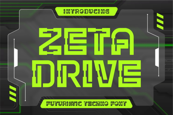 Zeta Drive: A High-Tech Display Font for Crafters